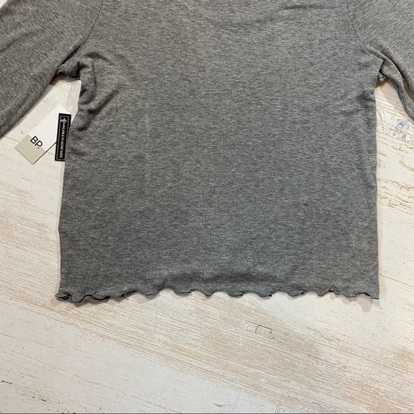 Nordstrom BP. Grey Cloudy Heather Ribbed Long Sleeve Shirt 2X - Picture 10 of 11
